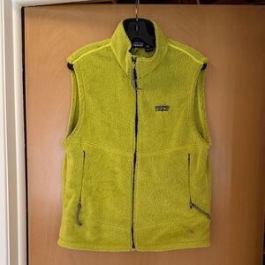 Patagonia Bright Lime Green Fleece Vest